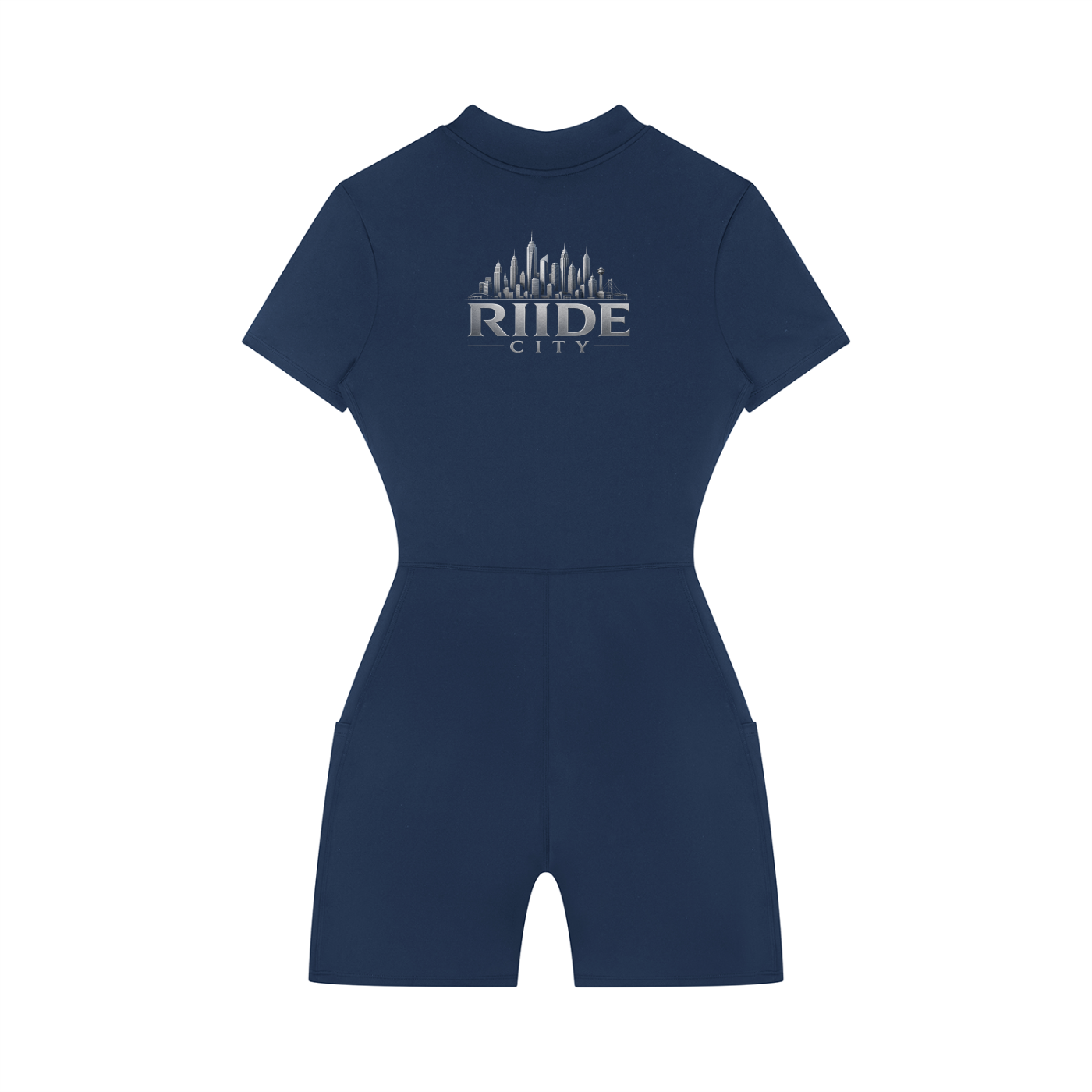Women's Quarter-Zip Short Sleeve Romper