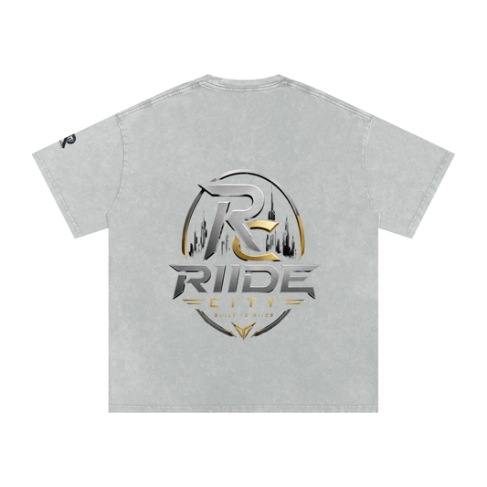 Snow Washed Oversized Cotton T-Shirt