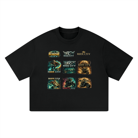 Gods and rides Unisex Heavyweight Boxy T-Shirt