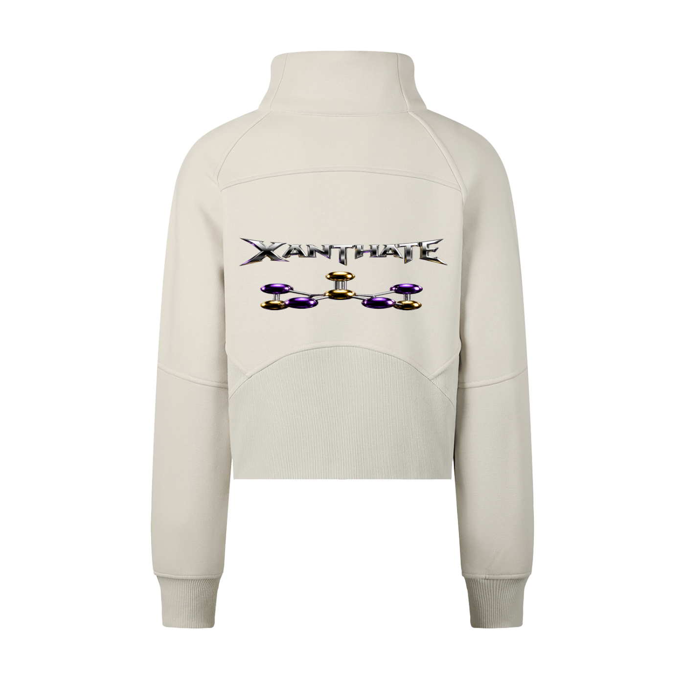 Xanthate Cropped Half-Zip Sweatshirt