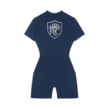RC Women's Quarter-Zip Short Sleeve Romper