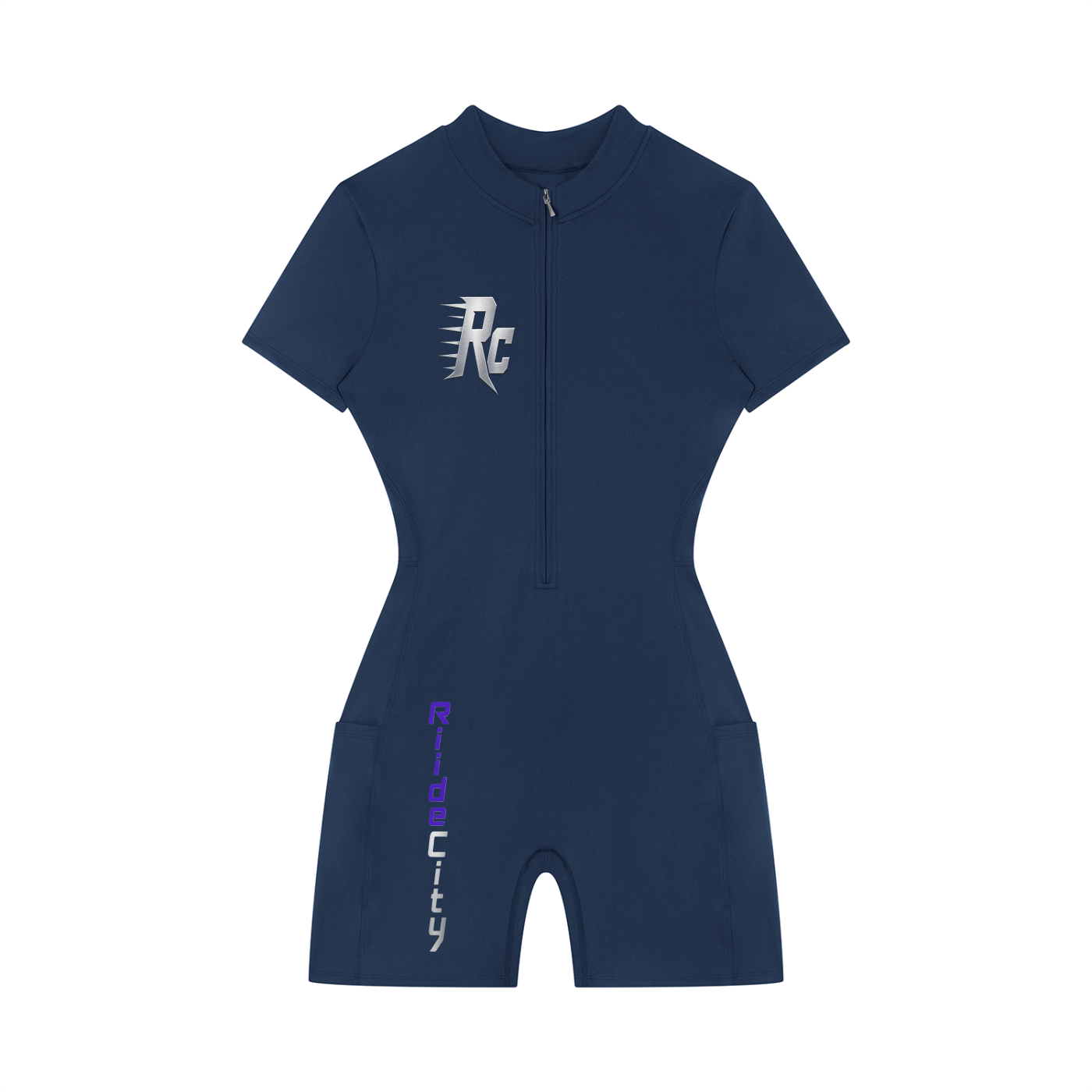 RC Women's Quarter-Zip Short Sleeve Romper