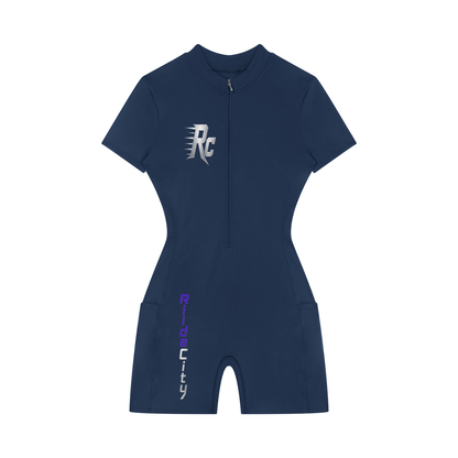 RC Women's Quarter-Zip Short Sleeve Romper
