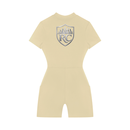 RC Women's Quarter-Zip Short Sleeve Romper