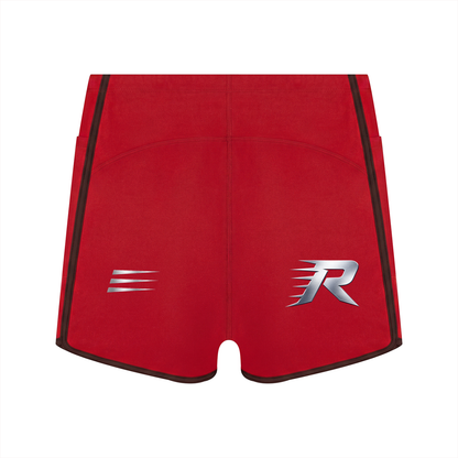 Women's High Rise Color Block Yoga Shorts