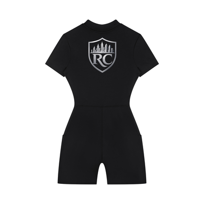 RC Women's Quarter-Zip Short Sleeve Romper