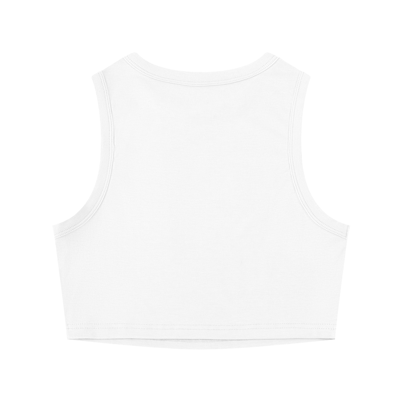 Cutie on flying hoveing bike Women's Tight Crewneck Crop Tank Top
