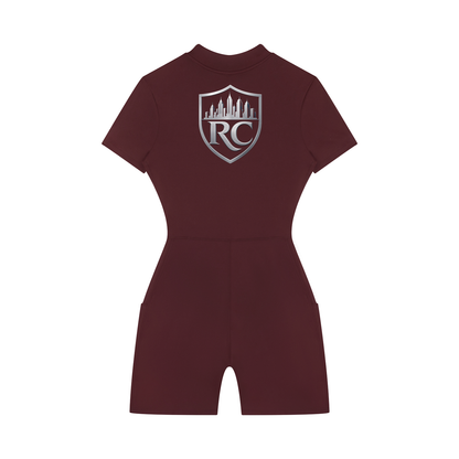 RC Women's Quarter-Zip Short Sleeve Romper