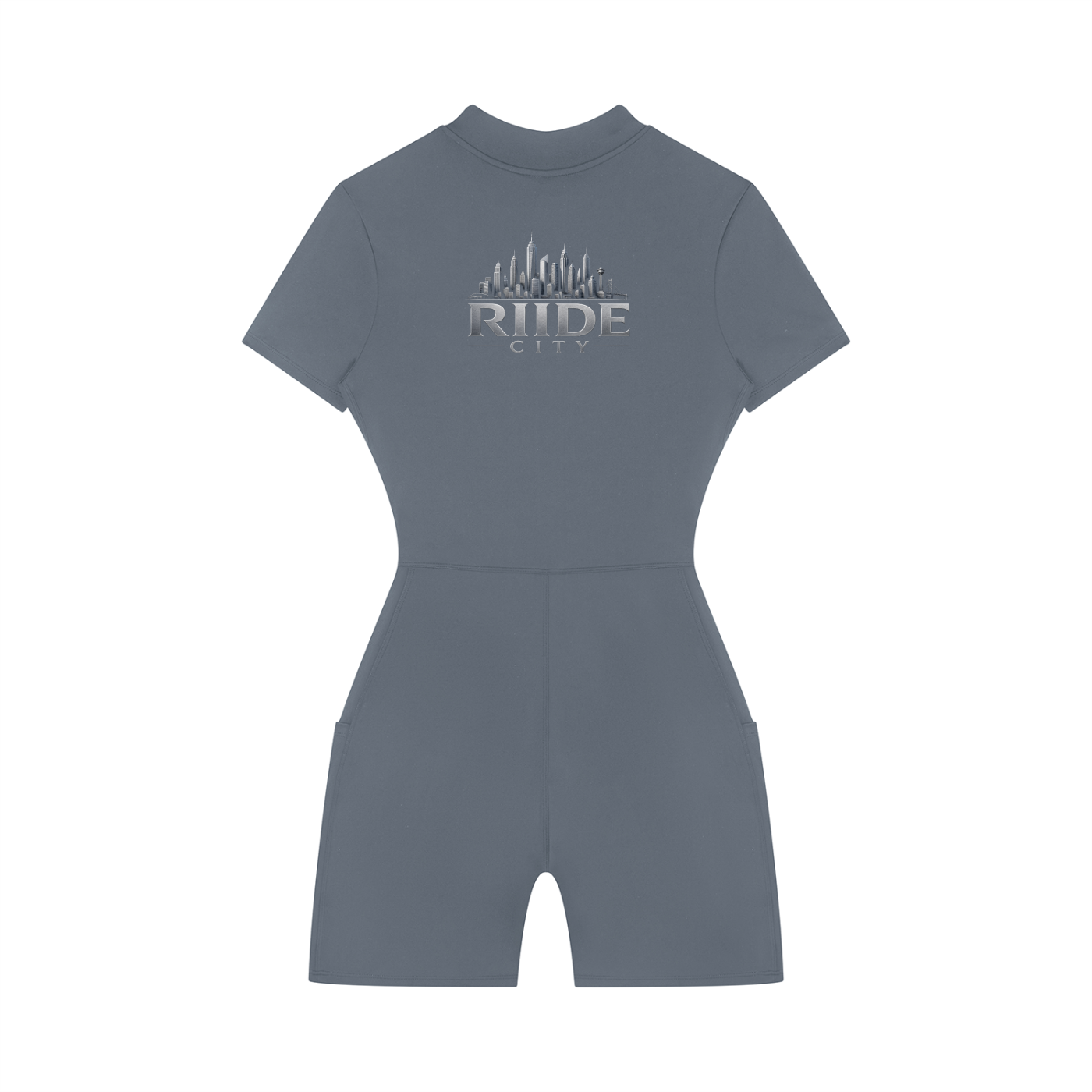 Women's Quarter-Zip Short Sleeve Romper