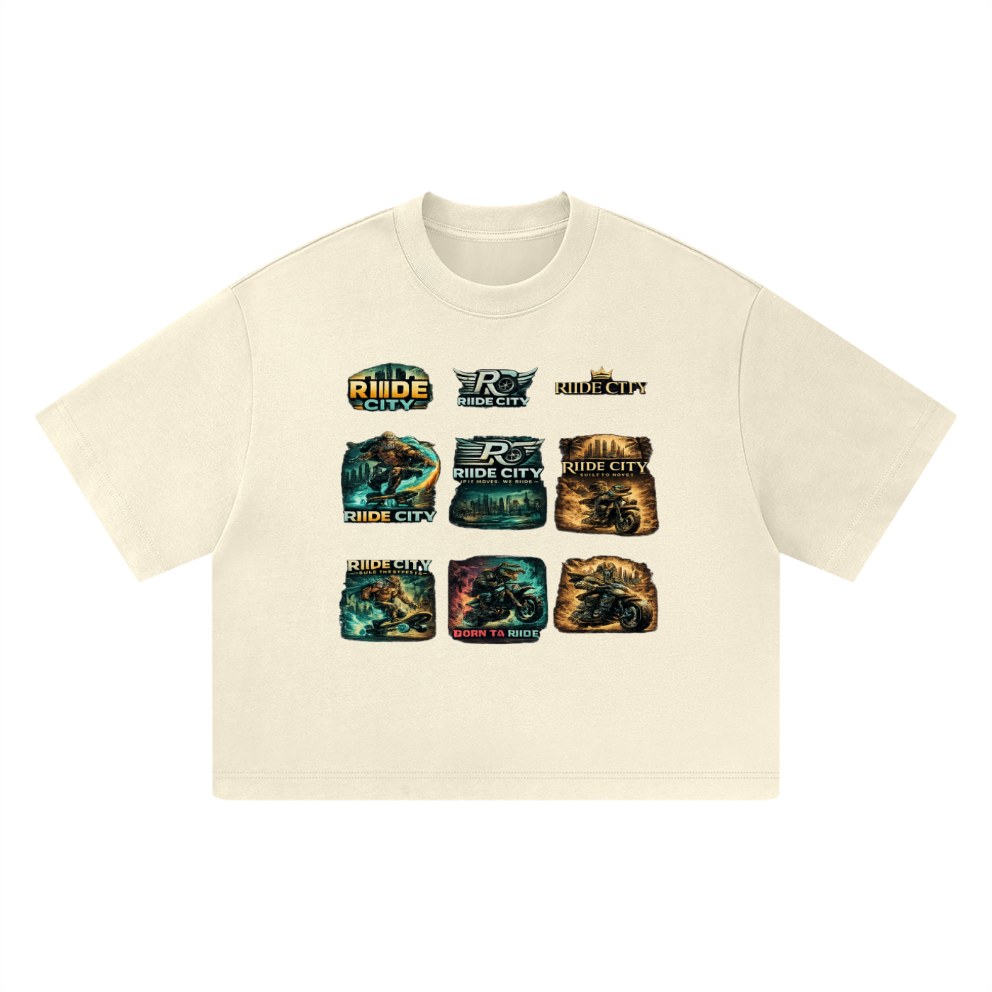 Gods and rides Unisex Heavyweight Boxy T-Shirt