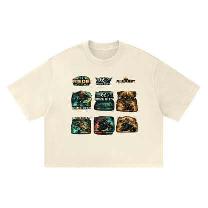 Gods and rides Unisex Heavyweight Boxy T-Shirt