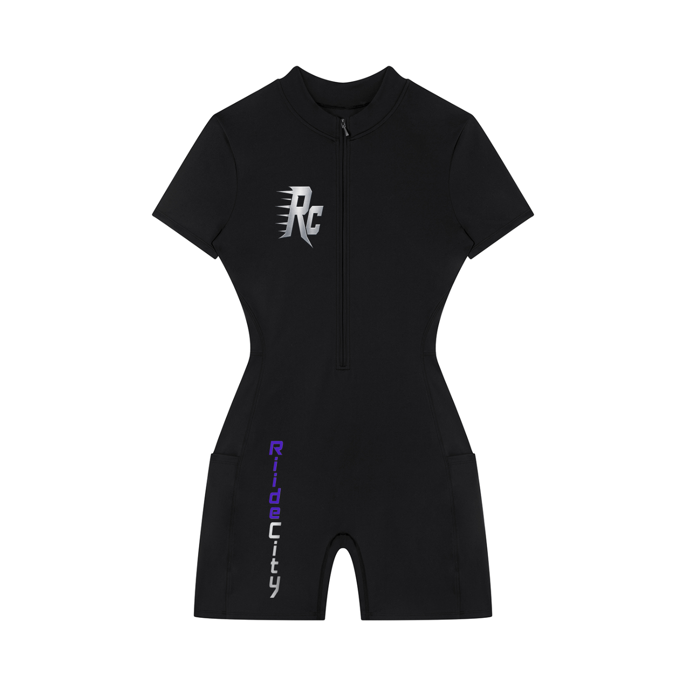 RC Women's Quarter-Zip Short Sleeve Romper