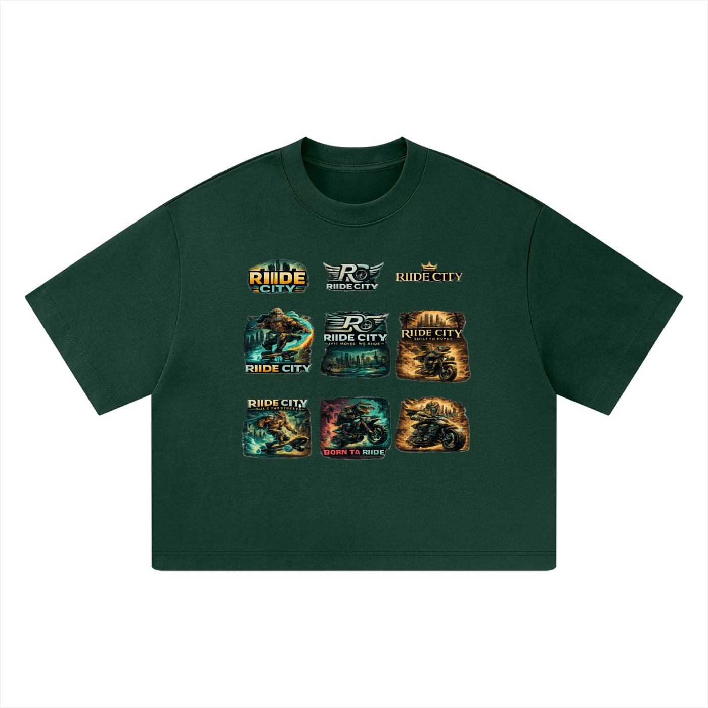Gods and rides Unisex Heavyweight Boxy T-Shirt