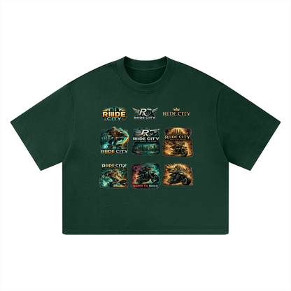 Gods and rides Unisex Heavyweight Boxy T-Shirt