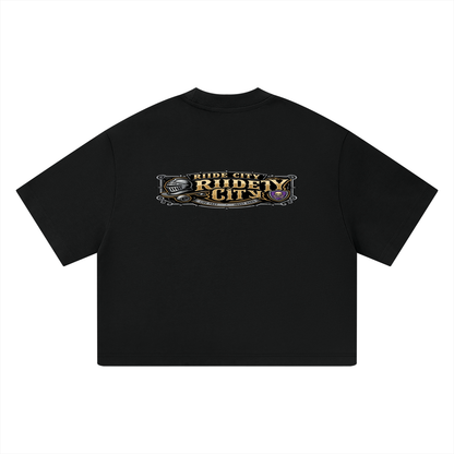 Gods and rides Unisex Heavyweight Boxy T-Shirt