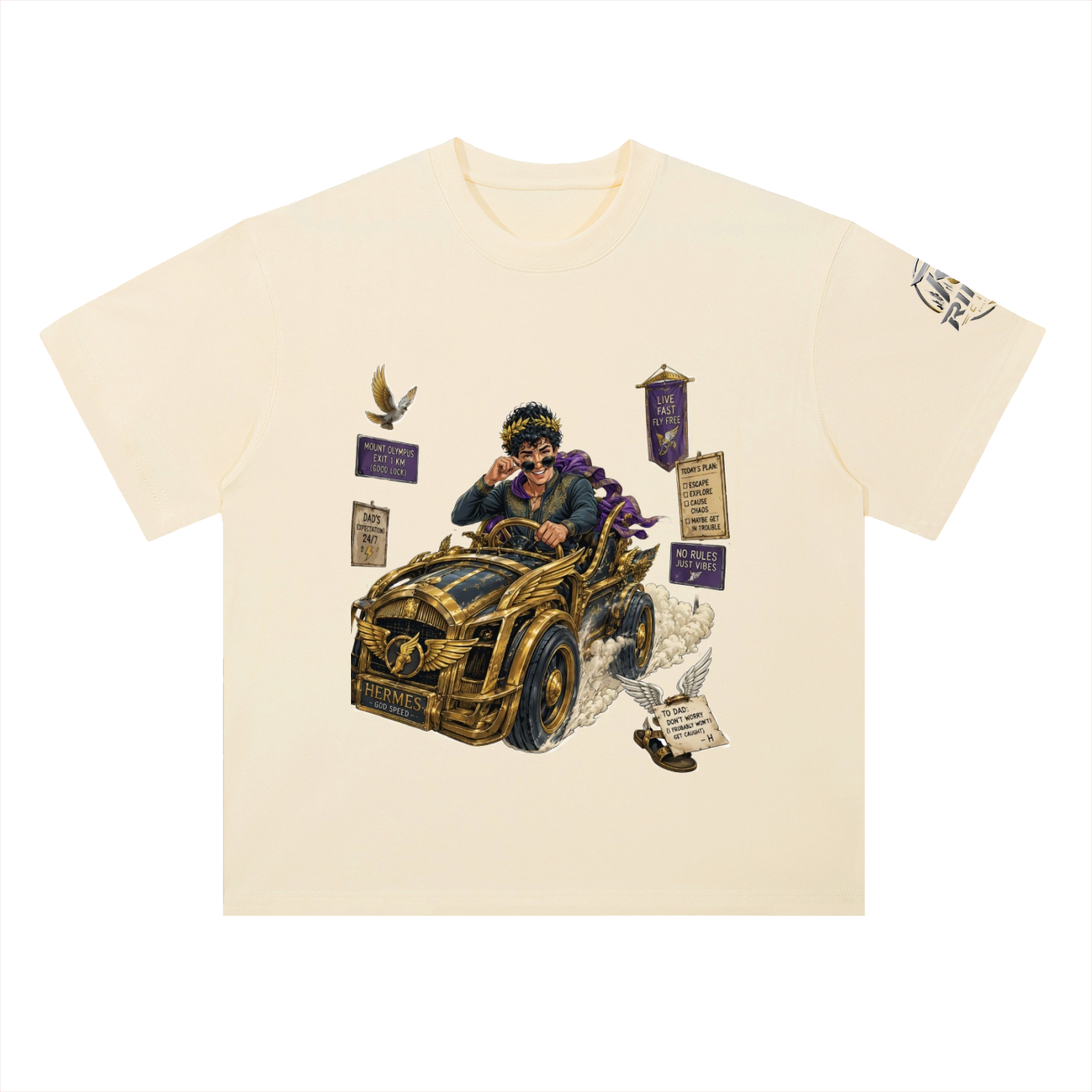 Golden god Heavyweight Drop Shoulder Cotton T-Shirt