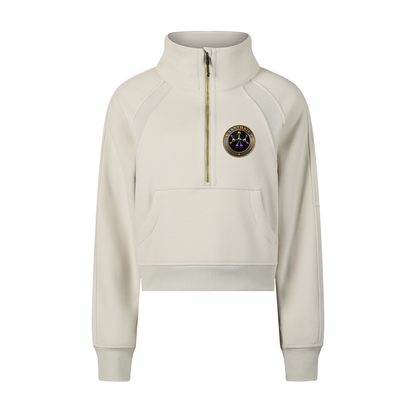 Xanthate Cropped Half-Zip Sweatshirt