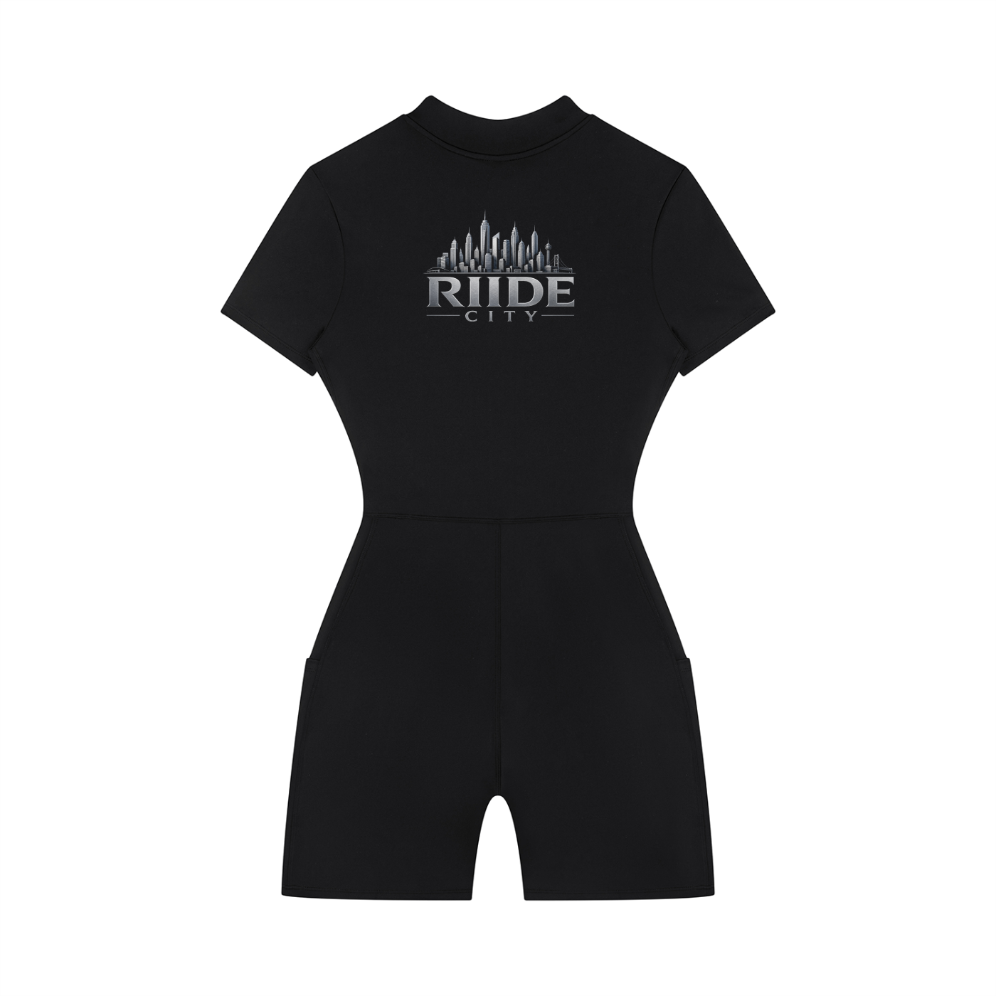 Women's Quarter-Zip Short Sleeve Romper