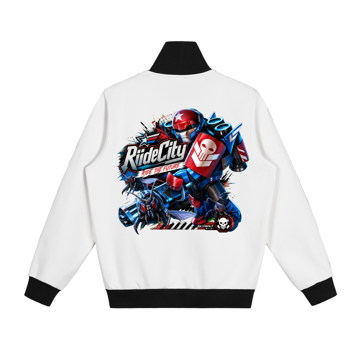 Contrast Side Stripe Fleece Track Jacket