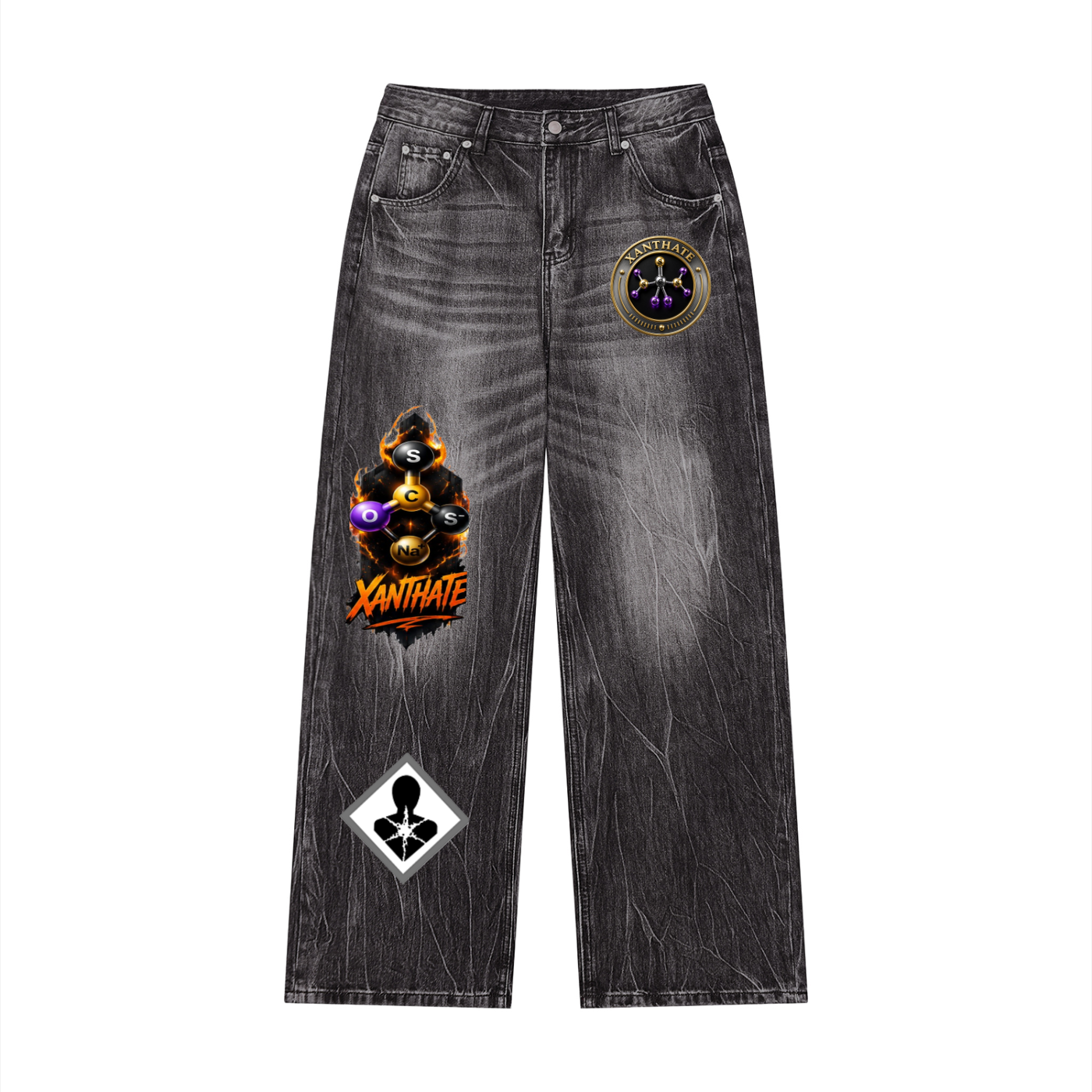 XANTHATE ’s Vintage Wash Wide Leg Jeans