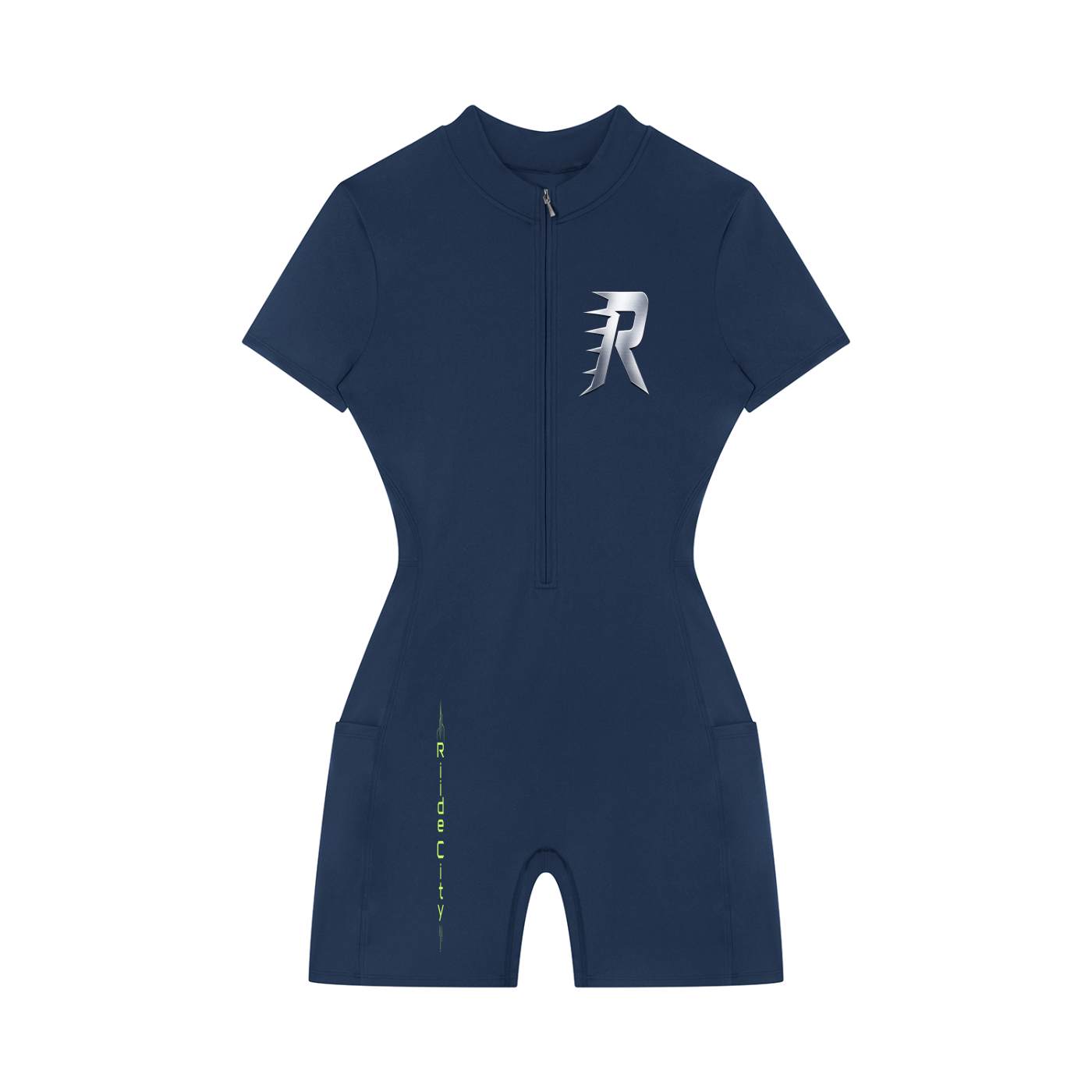 Women's Quarter-Zip Short Sleeve Romper