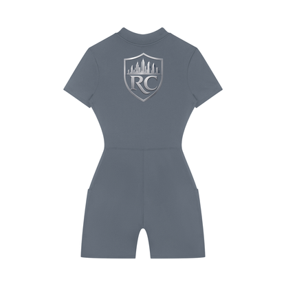 RC Women's Quarter-Zip Short Sleeve Romper