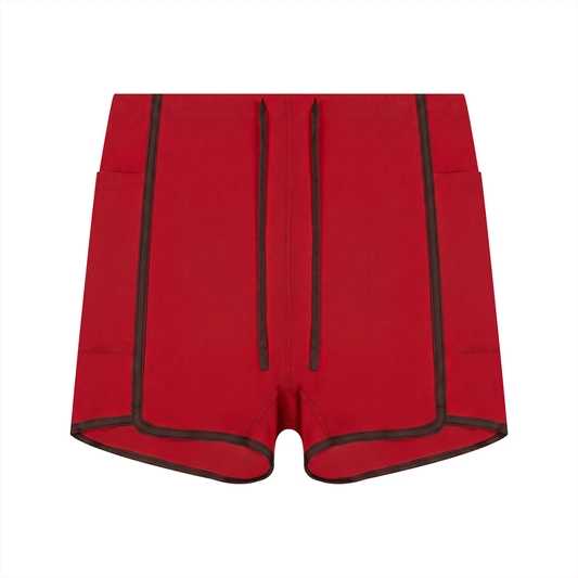 Women's High Rise Color Block Yoga Shorts