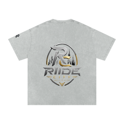 Snow Washed Oversized Cotton T-Shirt