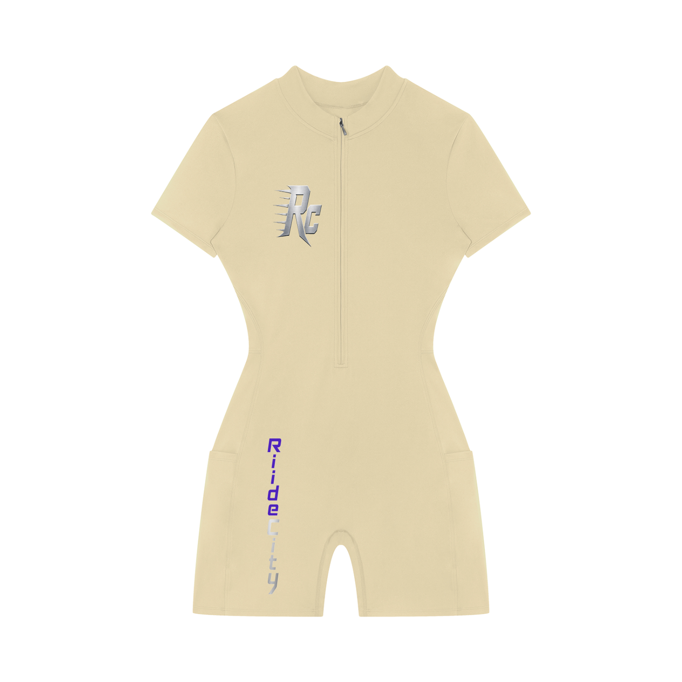 RC Women's Quarter-Zip Short Sleeve Romper