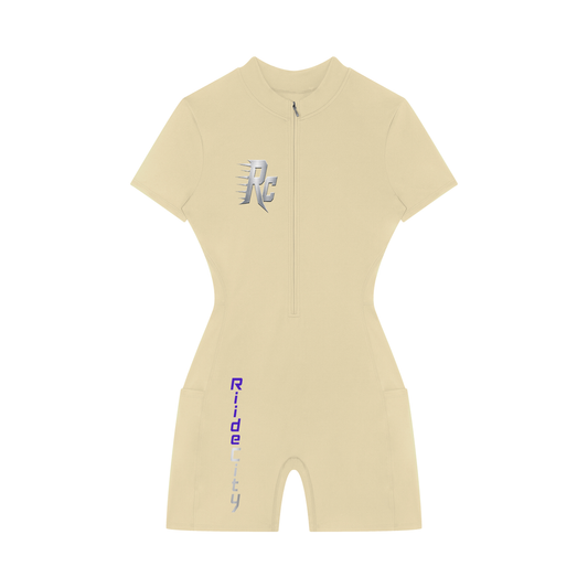 RC Women's Quarter-Zip Short Sleeve Romper