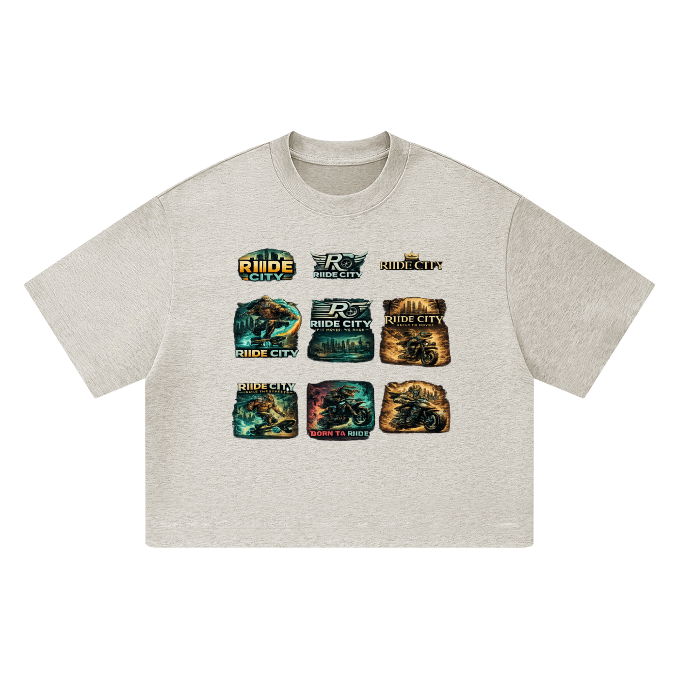 Gods and rides Unisex Heavyweight Boxy T-Shirt