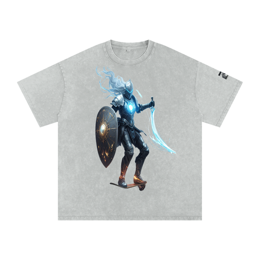 Snow Washed Oversized Cotton T-Shirt